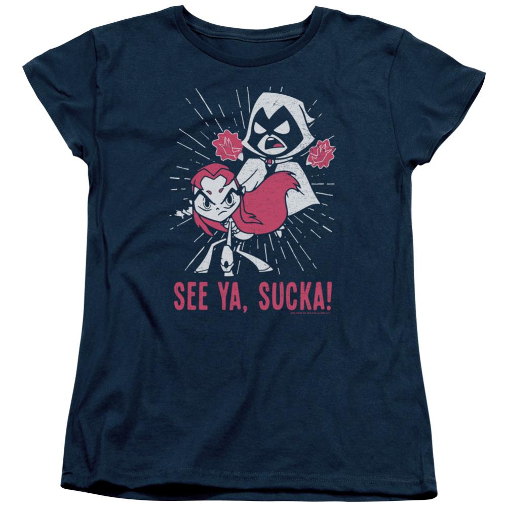 Teen Titans Go Suckas Women's 18/1 Cotton Short-Sleeve T-Shirt