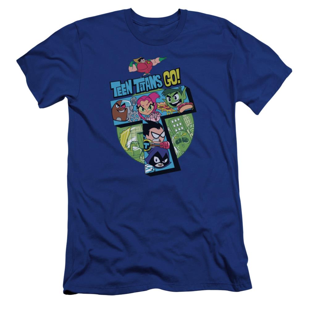Teen Titans Go T Men's Ultra-Soft 30/1 Cotton Slim Short-Sleeve T-Shirt