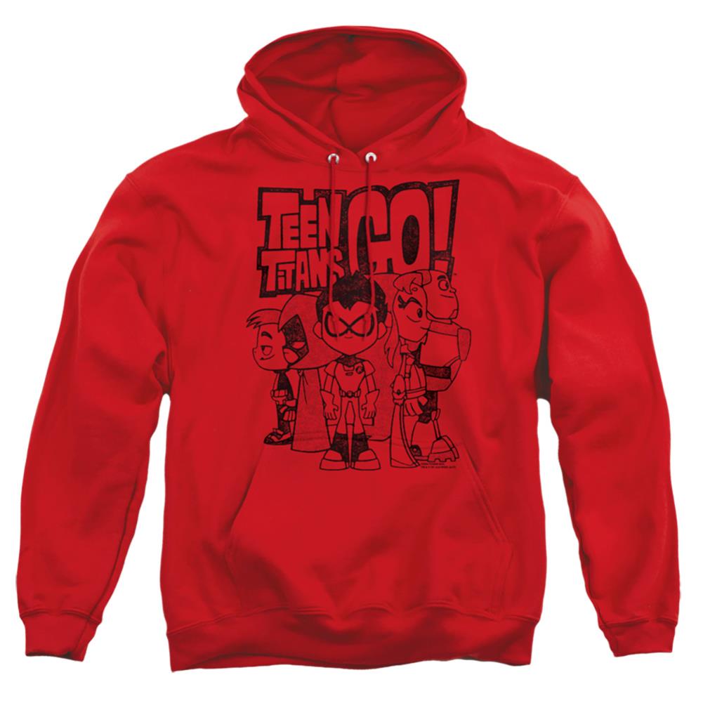 Teen Titans Go Team Up Men's Pull-Over 75 25 Poly Hoodie