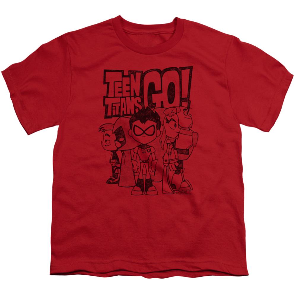Teen Titans Go Team Up Youth 18/1 100% Cotton Short-Sleeve T-Shirt