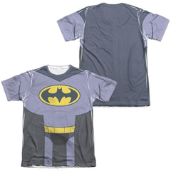 Teen Titans Go To The Movies Batman Uniform (Front/Back Print) Men's Regular Fit Poly Cotton Short-Sleeve T-Shirt