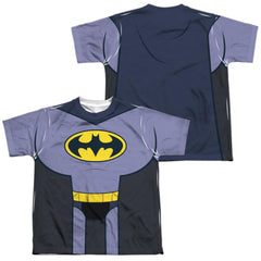 Teen Titans Go To The Movies Batman Uniform (Front/Back Print) Youth Regular Fit Poly Short-Sleeve T-Shirt