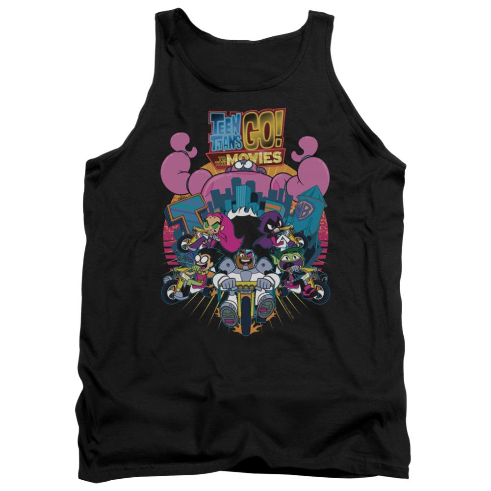 Teen Titans Go To The Movies Burst Through Men's 18/1 Cotton Tank Top