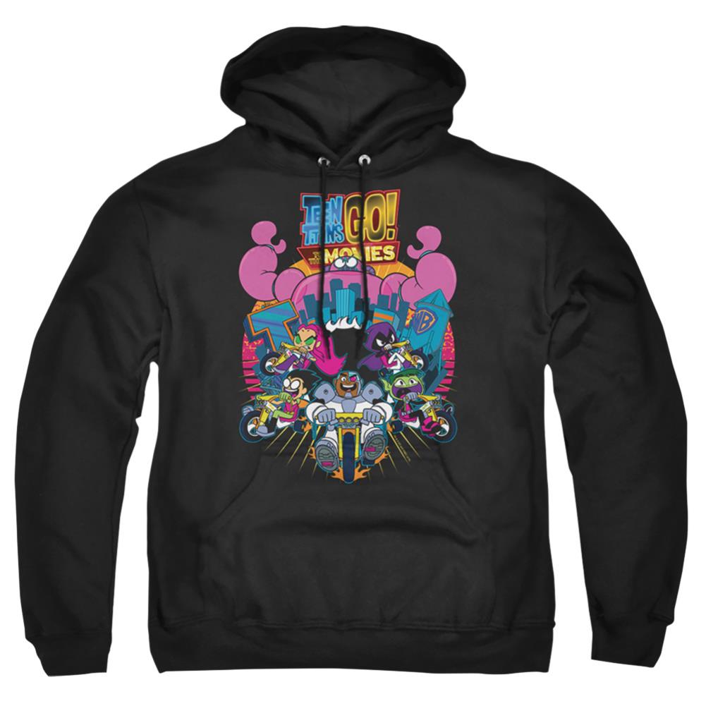Teen Titans Go To The Movies Burst Through Men's Pull-Over 75 25 Poly Hoodie