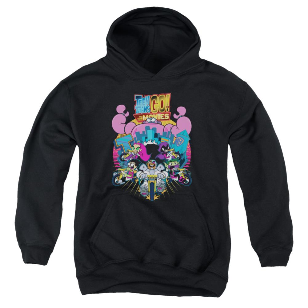 Teen Titans Go To The Movies Burst Through Youth Cotton Poly Pull-Over Hoodie