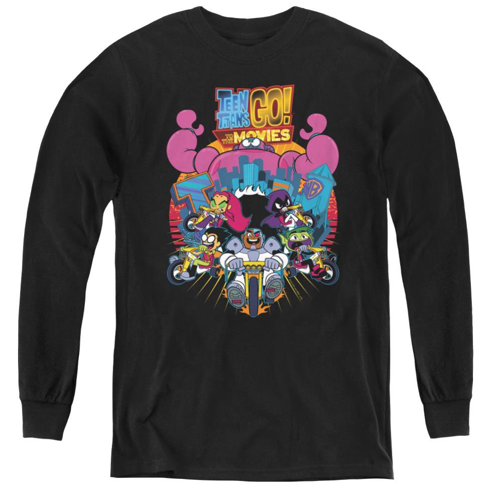 Teen Titans Go To The Movies Burst Through Youth Long-Sleeve T-Shirt