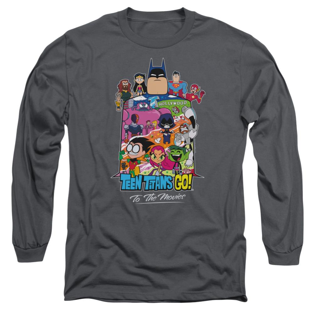 Teen Titans Go To The Movies Hollywood Men's 18/1 Cotton Long-Sleeve T-Shirt