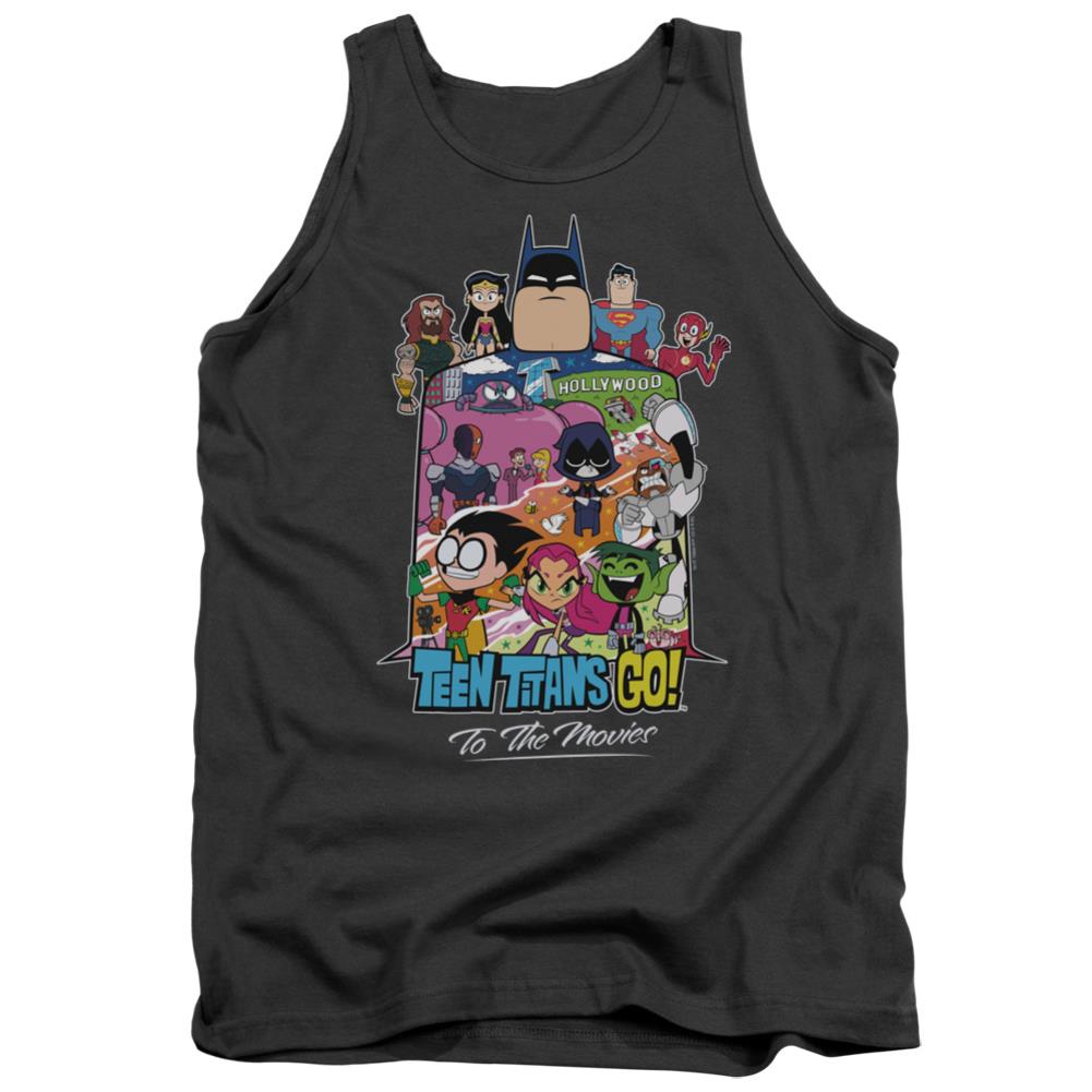 Teen Titans Go To The Movies Hollywood Men's 18/1 Cotton Tank Top