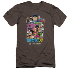 Teen Titans Go To The Movies Hollywood Men's Ultra-Soft 30/1 Cotton Slim Short-Sleeve T-Shirt
