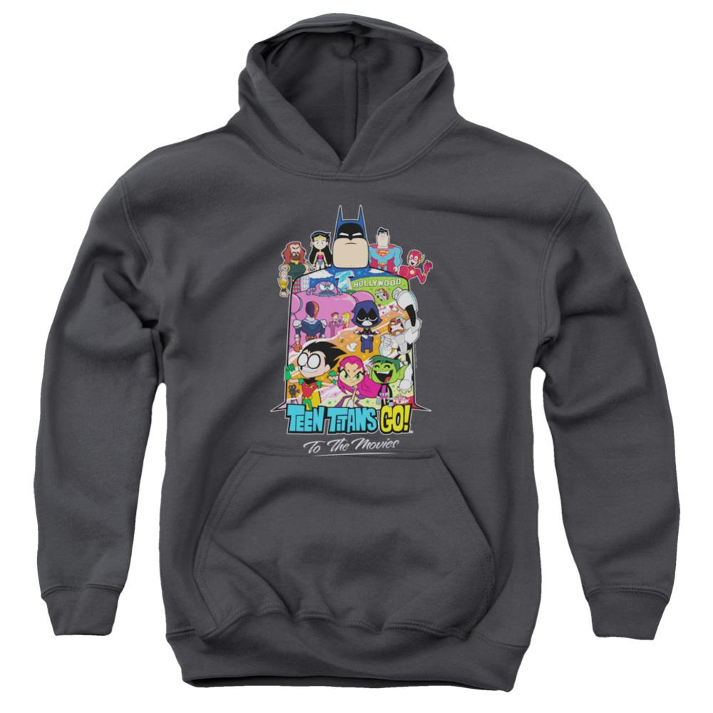 Teen Titans Go To The Movies Hollywood Youth Cotton Poly Pull-Over Hoodie