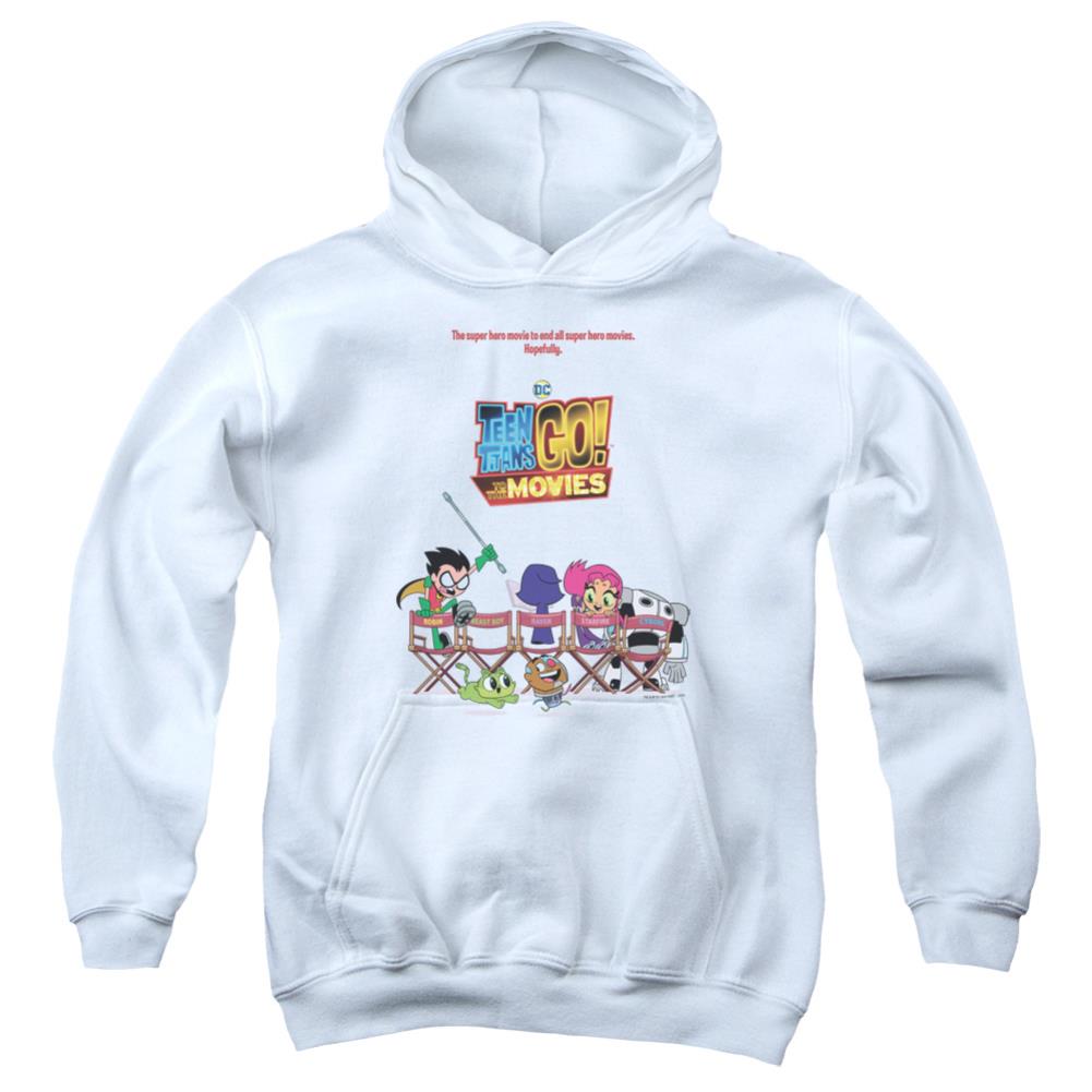 Teen Titans Go To The Movies Poster Youth Cotton Poly Pull-Over Hoodie