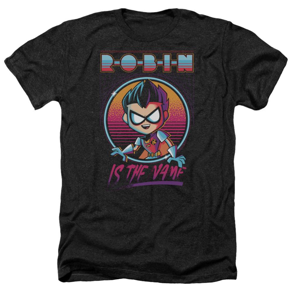 Teen Titans Go To The Movies Robin Men's 30/1 Heather 60 40 Poly Short-Sleeve T-Shirt