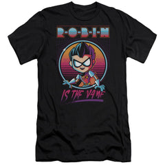 Teen Titans Go To The Movies Robin Men's Ultra-Soft 30/1 Cotton Slim Short-Sleeve T-Shirt