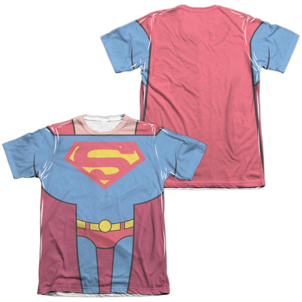 Teen Titans Go To The Movies Superman Uniform (Front/Back Print) Men's Regular Fit Poly Cotton Short-Sleeve T-Shirt