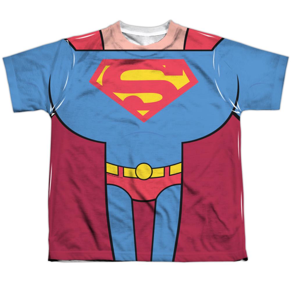 Teen Titans Go To The Movies Superman Uniform Youth Regular Fit Poly Short-Sleeve T-Shirt