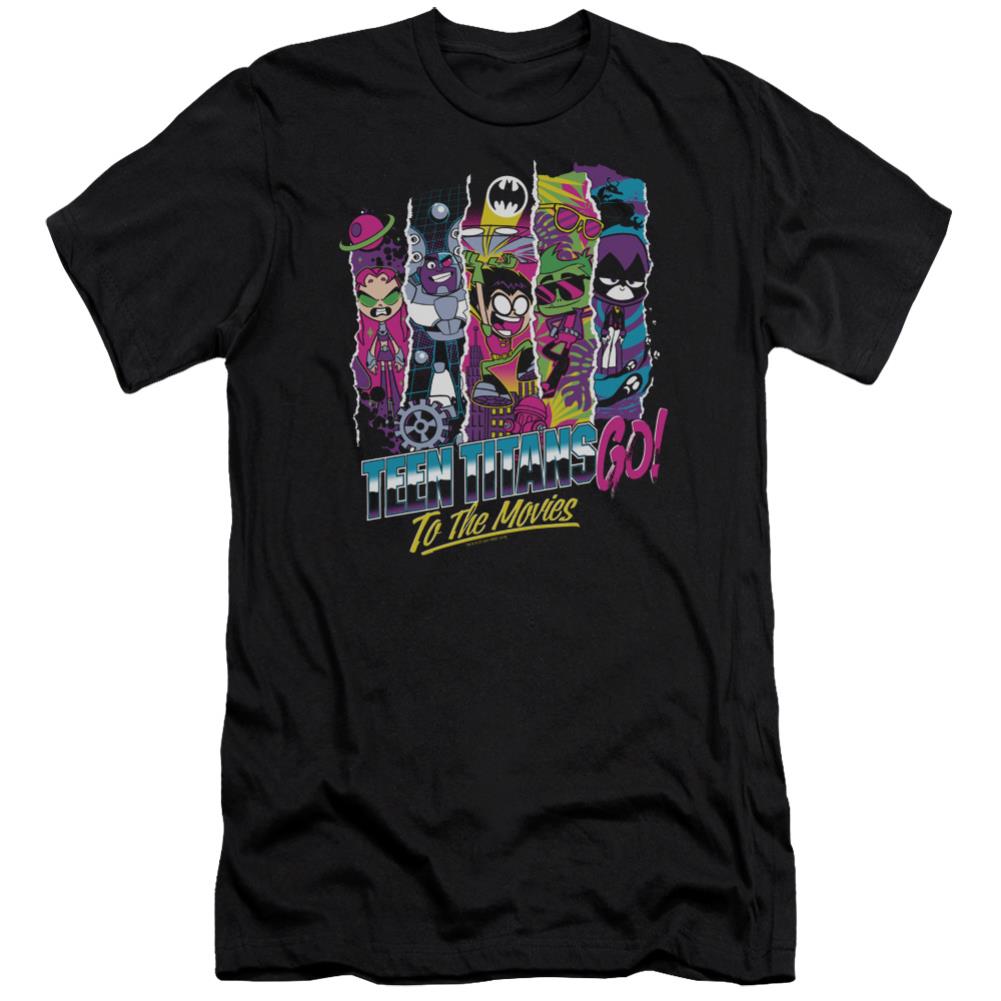 Teen Titans Go To The Movies To The Movies Men's Ultra-Soft 30/1 Cotton Slim Short-Sleeve T-Shirt