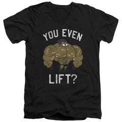 Teen Titans Go You Lift Men's 30/1 Cotton Slim V-Neck T-Shirt