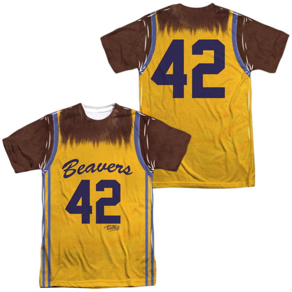 Teen Wolf Jersey (Front/Back Print) Men's Regular Fit Polyester Short-Sleeve T-Shirt