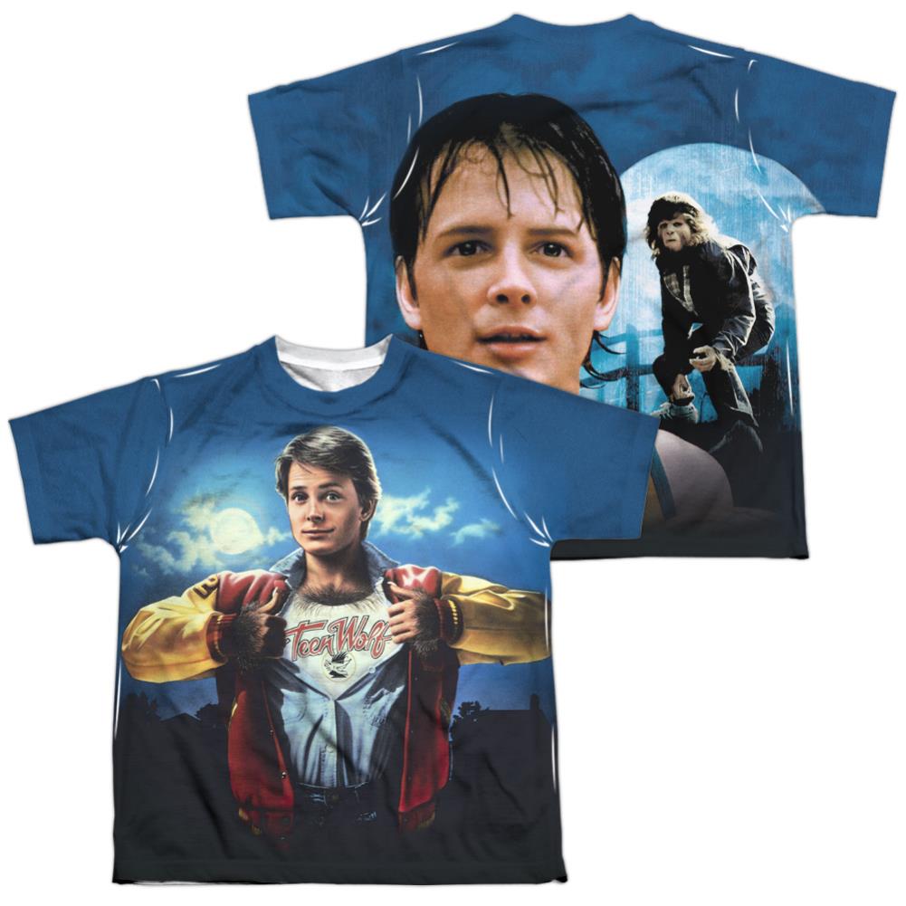 Teen Wolf Poster Sub (Front/Back Print) Youth Regular Fit Poly Short-Sleeve T-Shirt