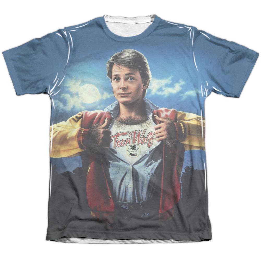 Teen Wolf Poster Sub Men's Regular Fit Poly Cotton Short-Sleeve T-Shirt