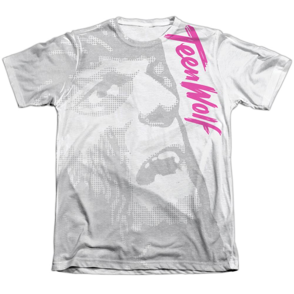 Teen Wolf Silver Halftone Men's Regular Fit Poly Cotton Short-Sleeve T-Shirt