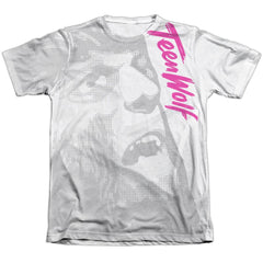 Teen Wolf Silver Halftone Men's Regular Fit Poly Cotton Short-Sleeve T-Shirt