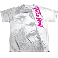 Teen Wolf Silver Halftone Youth Regular Fit Poly Short-Sleeve T-Shirt