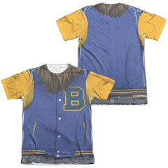 Teen Wolf Varsity Jacket (Front/Back Print) Men's Regular Fit Poly Cotton Short-Sleeve T-Shirt