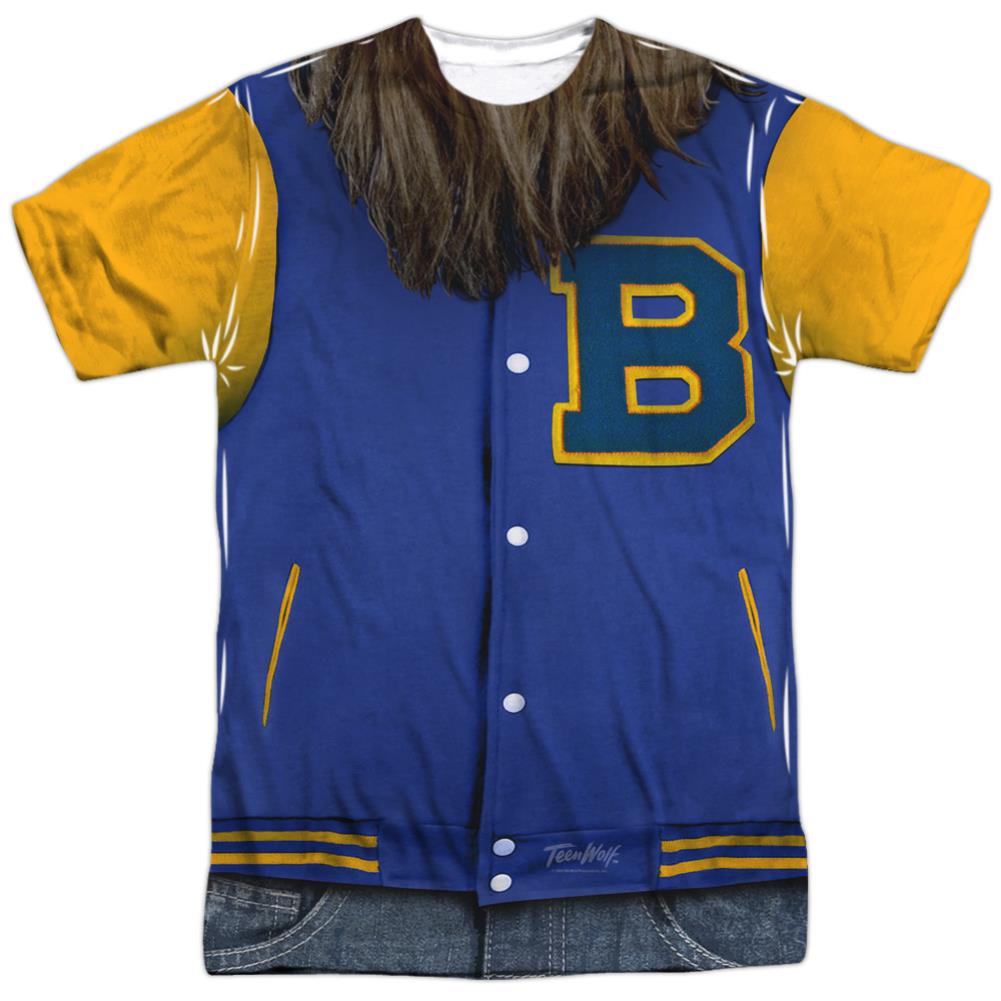 Teen Wolf Varsity Jacket Men's Regular Fit Polyester Short-Sleeve T-Shirt