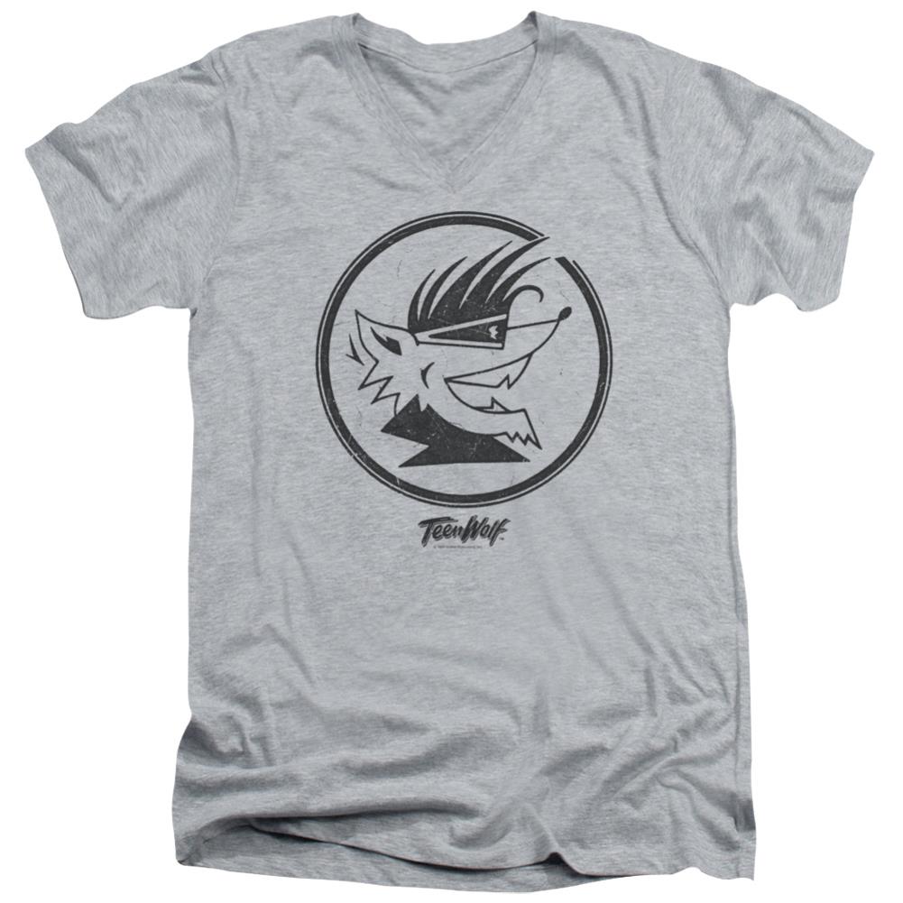 Teen Wolf Wolf Head Men's 30/1 Cotton Slim V-Neck T-Shirt