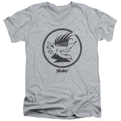 Teen Wolf Wolf Head Men's 30/1 Cotton Slim V-Neck T-Shirt