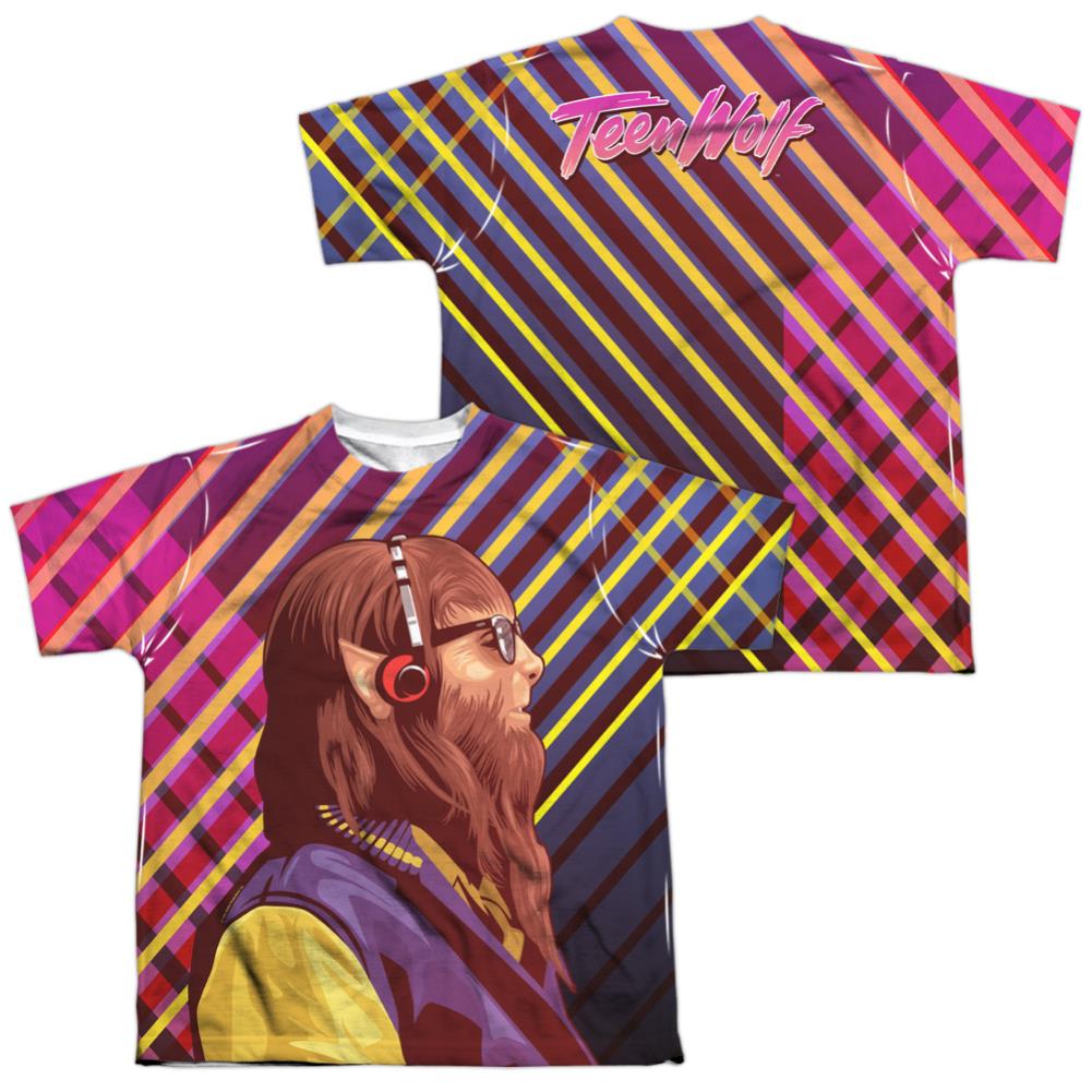 Teen Wolf Wolf Rays (Front/Back Print) Youth Regular Fit Poly Short-Sleeve T-Shirt