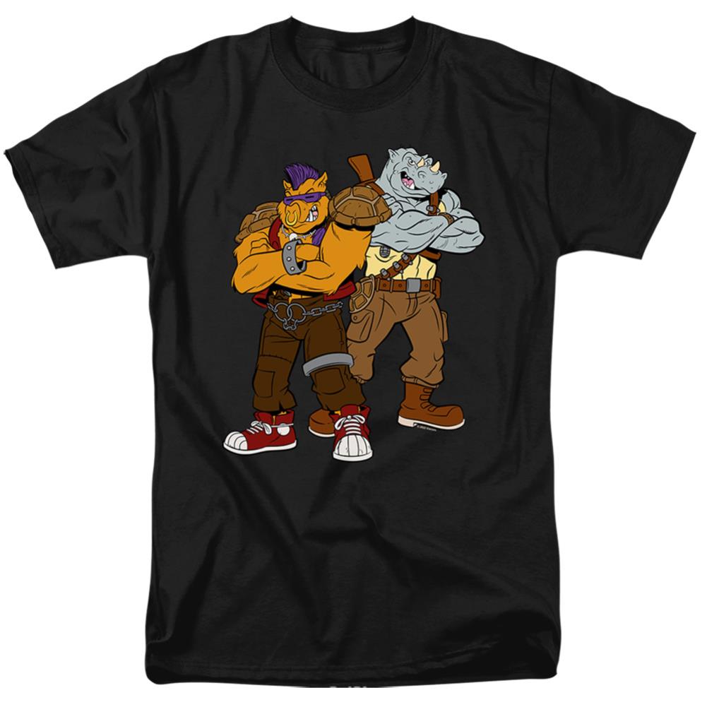 Teenage Mutant Ninja Turtles Bebop And Rocksteady Men's 18/1 Cotton Short-Sleeve T-Shirt