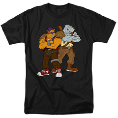 Teenage Mutant Ninja Turtles Bebop And Rocksteady Men's 18/1 Cotton Short-Sleeve T-Shirt