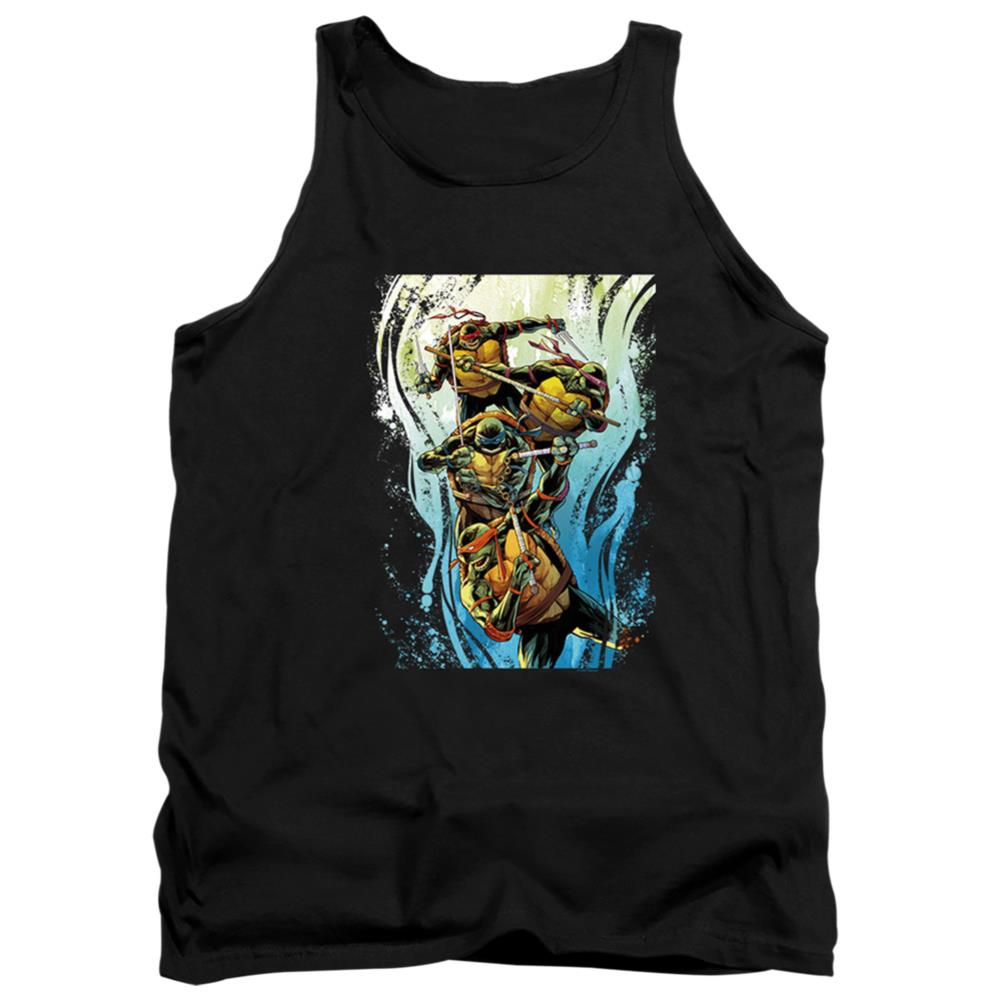 Teenage Mutant Ninja Turtles Cool Rainbow Warriors Men's 18/1 Cotton Tank Top