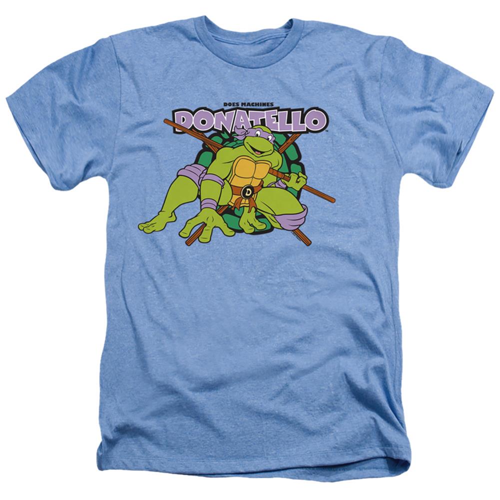 Teenage Mutant Ninja Turtles Donatello Does Machines Men's 30/1 Heather 60 40 Poly Short-Sleeve T-Shirt