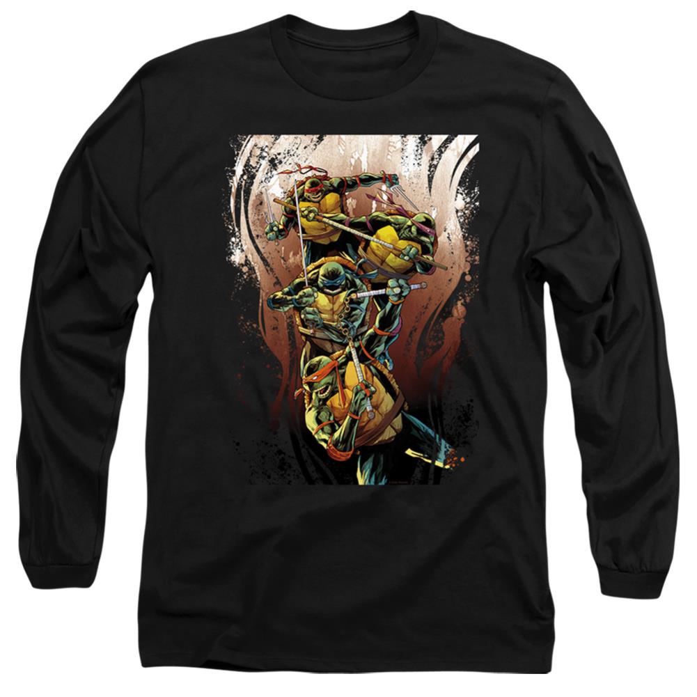 Teenage Mutant Ninja Turtles Earthy Rainbow Warriors Men's 18/1 Cotton Long-Sleeve T-Shirt