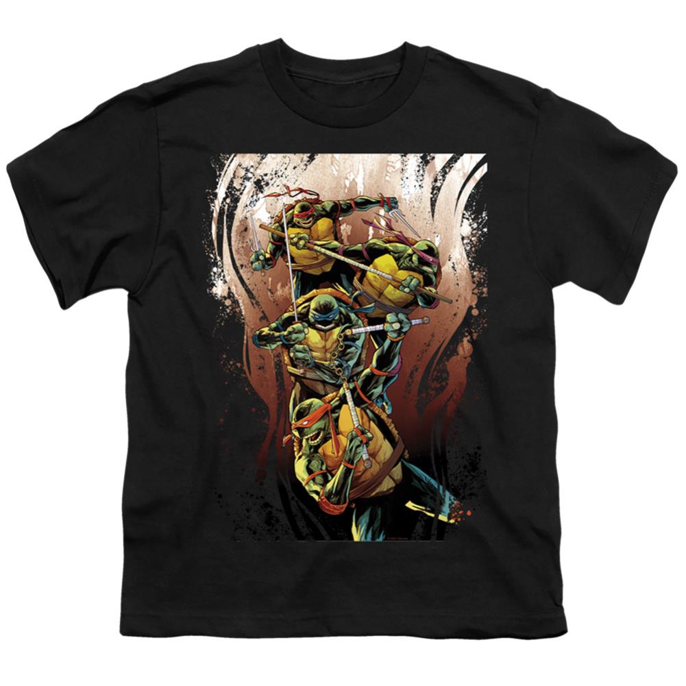 Teenage Mutant Ninja Turtles Earthy Rainbow Warriors Youth 18/1 100% Cotton Short-Sleeve T-Shirt