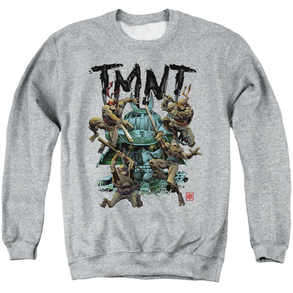 Teenage Mutant Ninja Turtles Feudal Japan Men's Crewneck 50 50 Poly Long-Sleeve T-Shirt