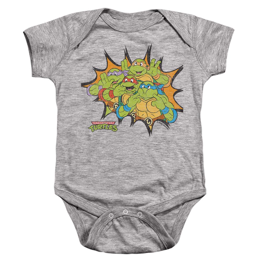 Teenage Mutant Ninja Turtles Funny Face Turtles Infant's Cotton SS Snapsuit