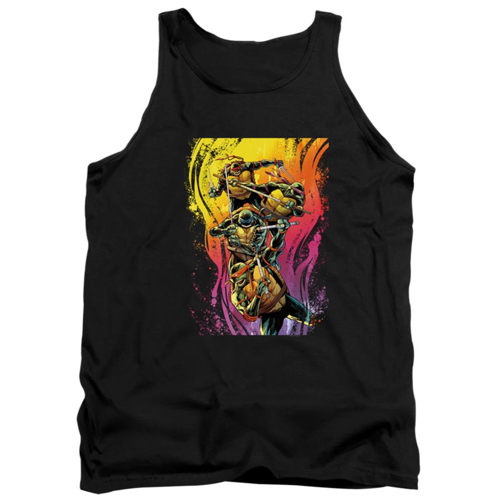 Teenage Mutant Ninja Turtles Hot Rainbow Warriors Men's 18/1 Cotton Tank Top