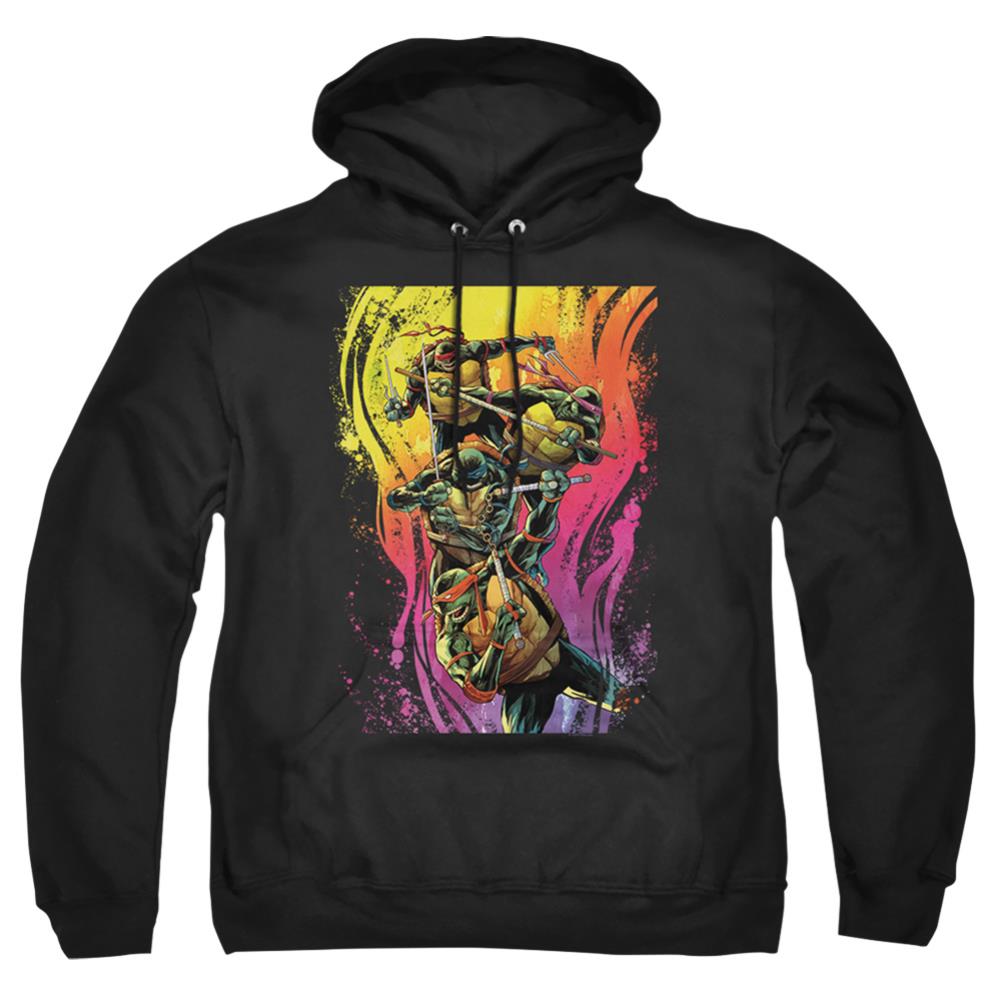 Teenage Mutant Ninja Turtles Hot Rainbow Warriors Men's Pull-Over 75 25 Poly Hoodie