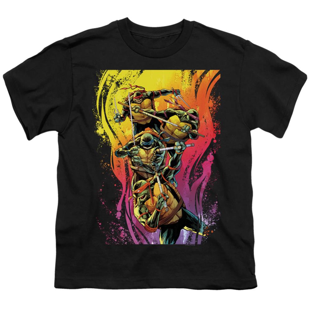 Teenage Mutant Ninja Turtles Hot Rainbow Warriors Youth 18/1 100% Cotton Short-Sleeve T-Shirt