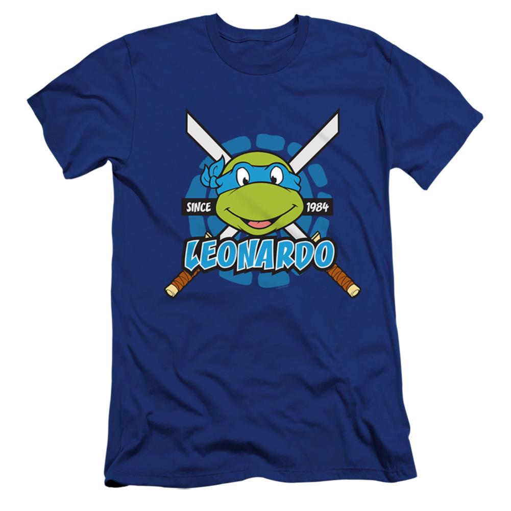Teenage Mutant Ninja Turtles Leonardo Since 1984 Men's Ultra-Soft 30/1 Cotton Slim Short-Sleeve T-Shirt