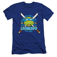 Teenage Mutant Ninja Turtles Leonardo Since 1984 Men's Ultra-Soft 30/1 Cotton Slim Short-Sleeve T-Shirt