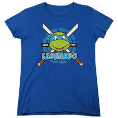 Teenage Mutant Ninja Turtles Leonardo Since 1984 Women's 18/1 Cotton Short-Sleeve T-Shirt