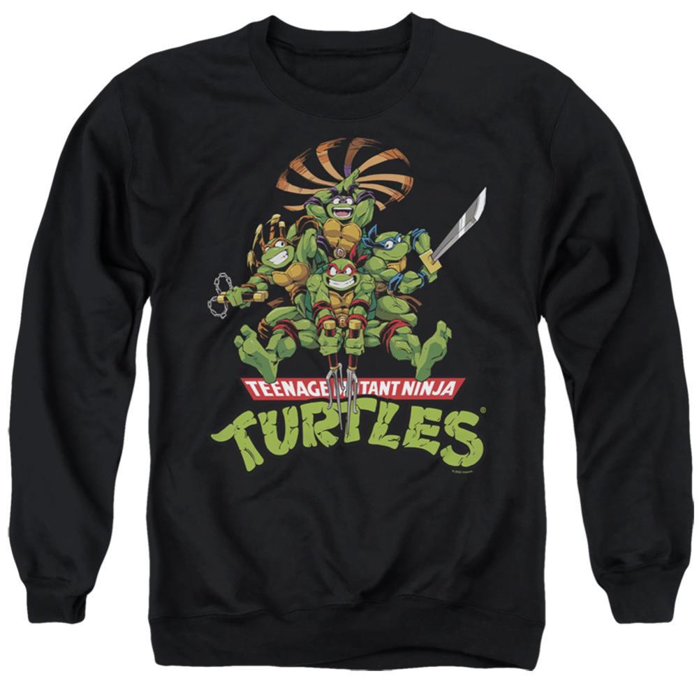 Teenage Mutant Ninja Turtles Manga Turtles Men's Crewneck 50 50 Poly Long-Sleeve T-Shirt