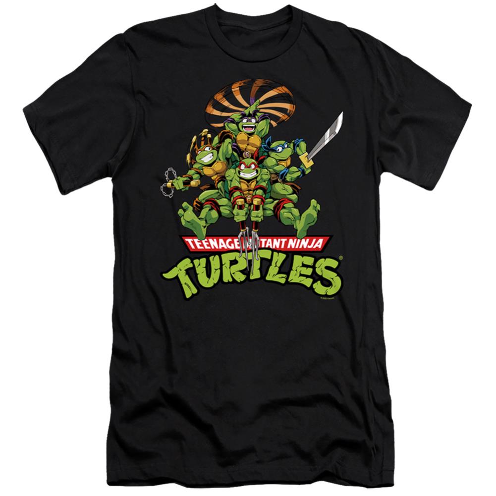Teenage Mutant Ninja Turtles Manga Turtles Men's Ultra-Soft 30/1 Cotton Slim Short-Sleeve T-Shirt