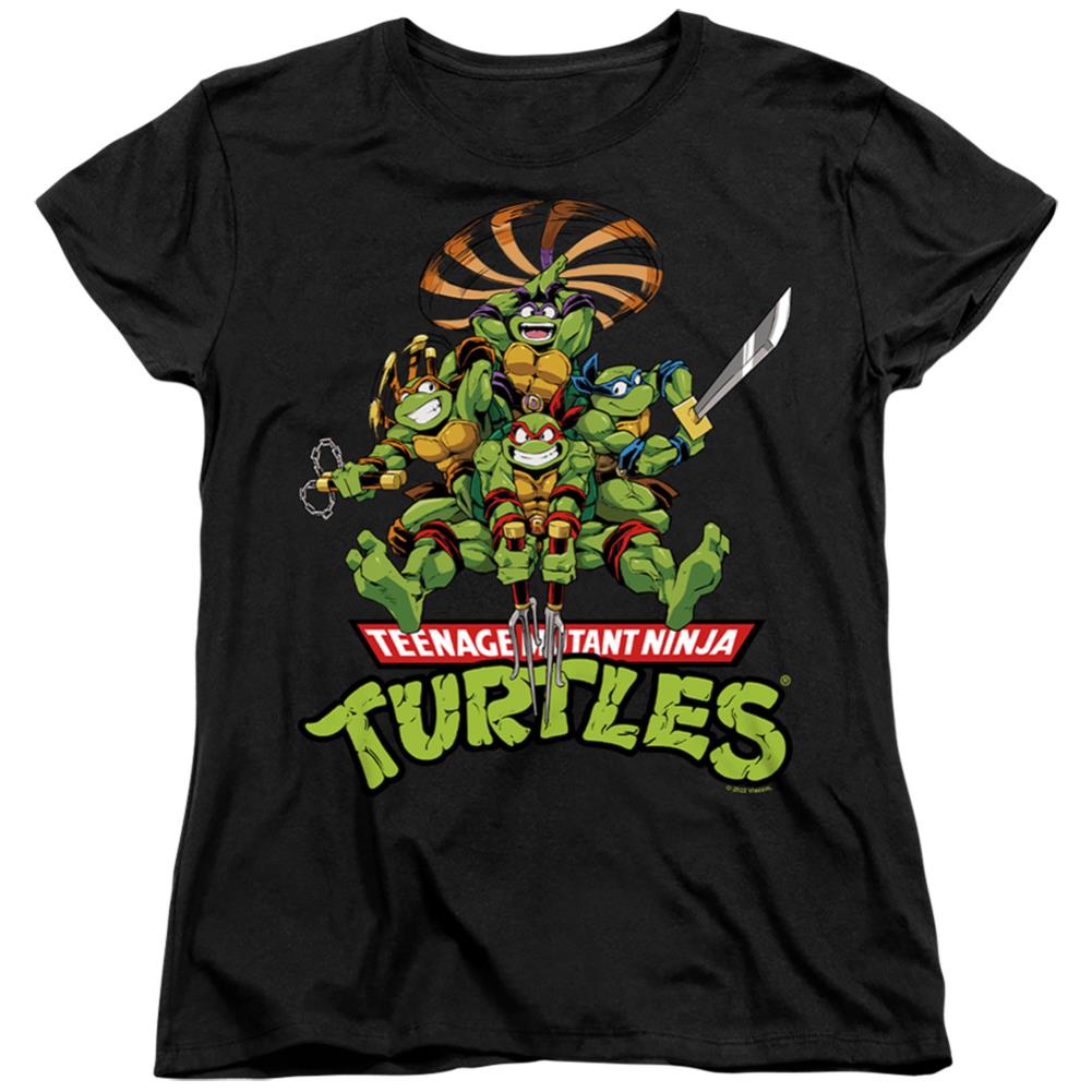 Teenage Mutant Ninja Turtles Manga Turtles Women's 18/1 Cotton Short-Sleeve T-Shirt