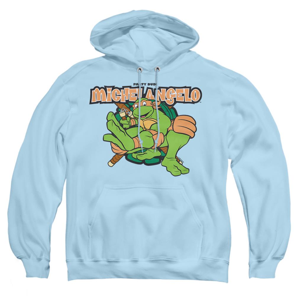 Teenage Mutant Ninja Turtles Party Dude Michelangelo Men's Pull-Over 75 25 Poly Hoodie